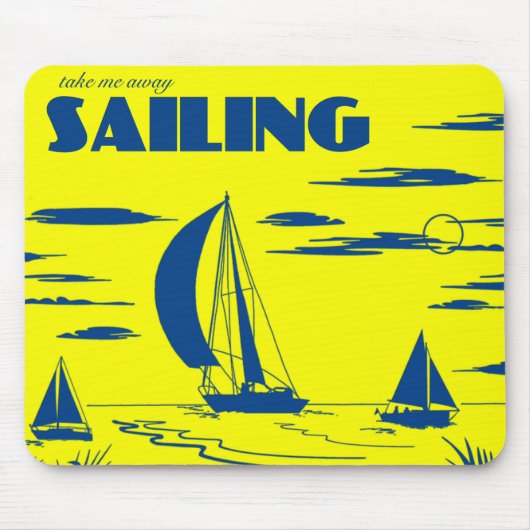 "Sailing" Grafische kunst Mousepad Muismat (Voorkant)