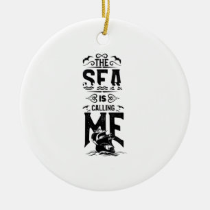 Sailing hartslag keramisch ornament