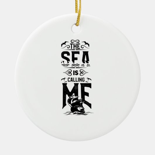 Sailing hartslag keramisch ornament (Voorkant)