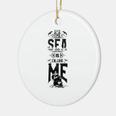 Sailing hartslag keramisch ornament (Links)