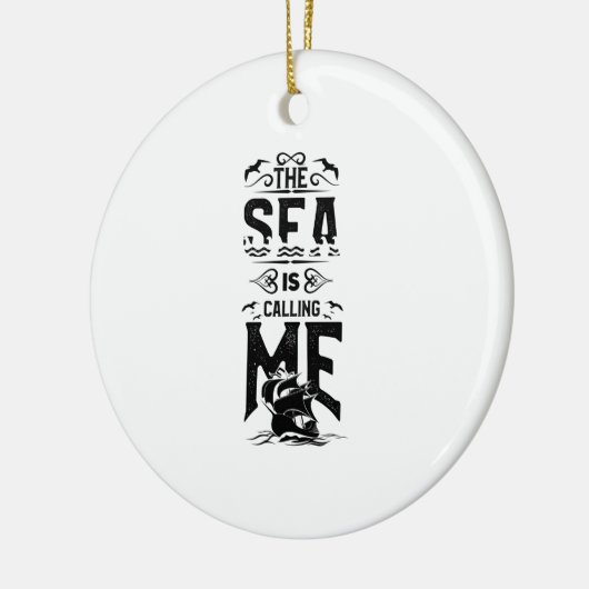 Sailing hartslag keramisch ornament (Links)