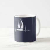 Sailing hartslag koffiemok (Voorkant rechts)