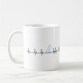 Sailing Heartbeat Funny Sailboat Koffiemok (Links)