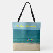 Sailing HideAway LARGE Beach Shoulder Tote Bag (Voorkant)