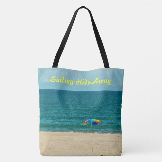 Sailing HideAway LARGE Beach Shoulder Tote Bag (Achterkant)