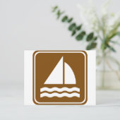 Sailing Highway Sign Briefkaart (Staand voorkant)