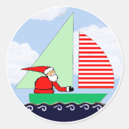 Sailing Holiday Gift Ronde Sticker