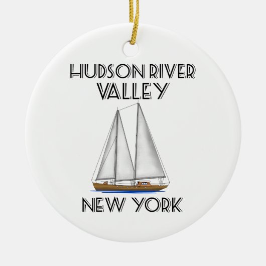 Sailing Hudson River New York Keramisch Ornament (Voorkant)