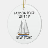 Sailing Hudson River New York Keramisch Ornament (Links)