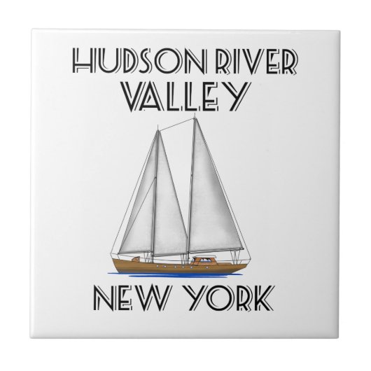 Sailing Hudson River New York Tegeltje (Voorkant)
