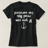 Sailing If you can read this i've capsized T-shirt (Design voorkant)