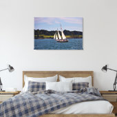 Sailing in Newport, Rhode Island, VS Canvas Afdruk (Insitu (Slaapkamer))