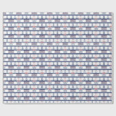 Sailing Into Retirement Nautical Wrapping Paper Cadeaupapier (Vlak)