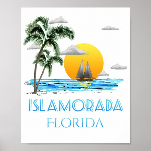 Sailing Islamorada Florida Keys Poster (Voorkant)