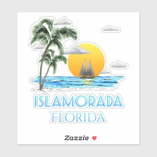 Sailing Islamorada Florida Keys Sticker (Vel)