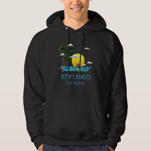 Sailing Key Largo Florida Keys Beach Sunset Hoodie (Voorkant)