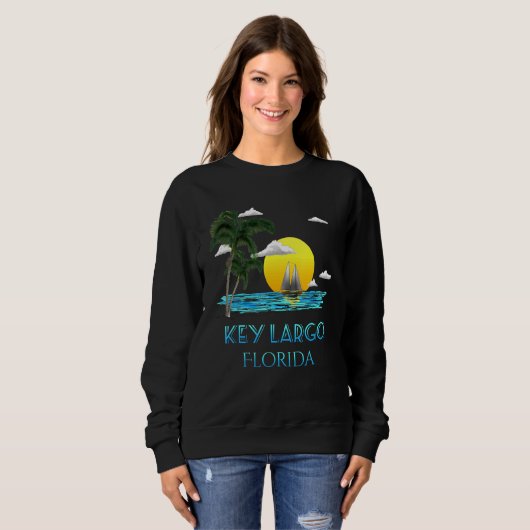 Sailing Key Largo Florida Keys Beach Sunset Trui (Voorkant volledig)