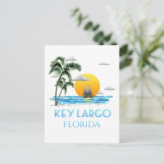 Sailing Key Largo Florida Keys Briefkaart (Staand voorkant)