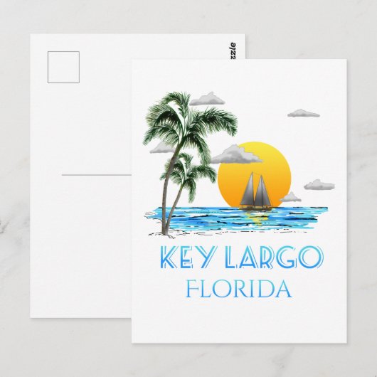 Sailing Key Largo Florida Keys Briefkaart (Voorkant / Achterkant)