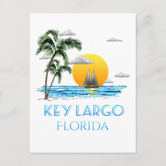 Sailing Key Largo Florida Keys Briefkaart (Voorkant)