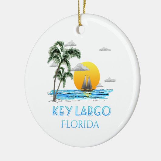 Sailing Key Largo Florida Keys Keramisch Ornament (Links)