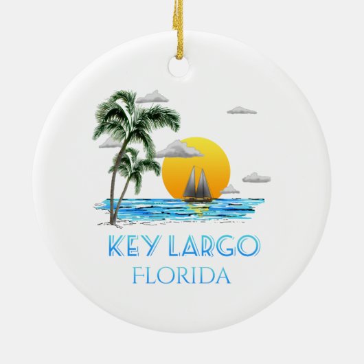 Sailing Key Largo Florida Keys Keramisch Ornament (Achterkant)