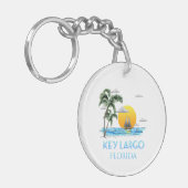 Sailing Key Largo Florida Keys Sleutelhanger (Voorkant Links)