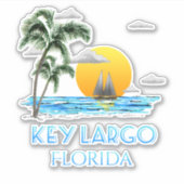 Sailing Key Largo Florida Keys Sticker (Voorkant)