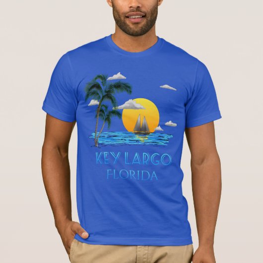 Sailing Key Largo Florida Keys T-shirt (Voorkant)