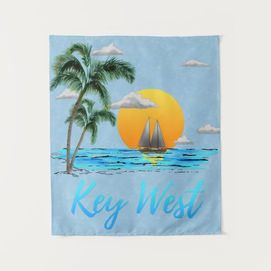 Sailing Key West Florida Wandkleed (Voorkant)