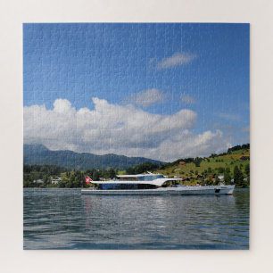 Sailing Lake Lucerne Zwitserland - 20x20 - 676 pcs Legpuzzel