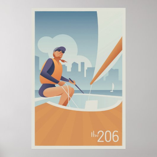 Sailing Lake Union, Seattle Poster (Voorkant)