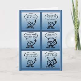 Sailing Lessons Funny Custom Greeting Kaart