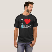 Sailing Love Skipper Sailboat Boat Boating Regatta T-shirt (Voorkant volledig)