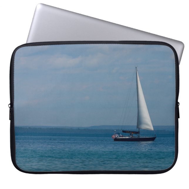 Sailing Mackinac Laptop Sleeve (Voorkant)
