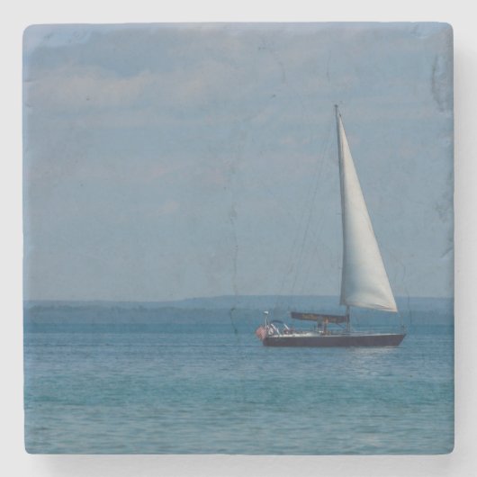 Sailing Mackinac Stenen Onderzetter (Voorkant)