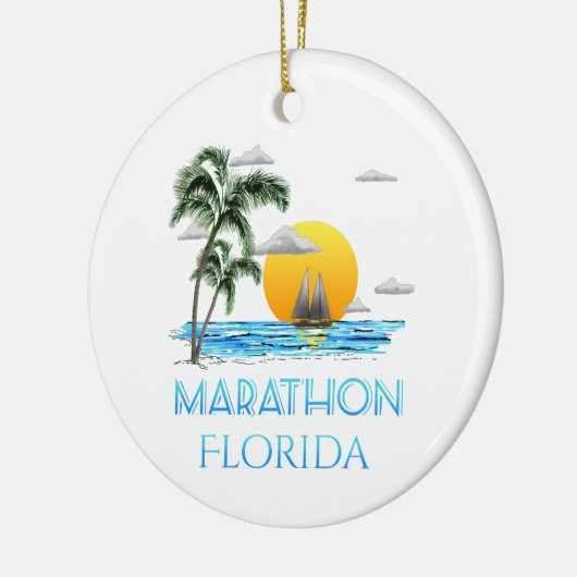 Sailing Marathon Florida Keramisch Ornament (Links)