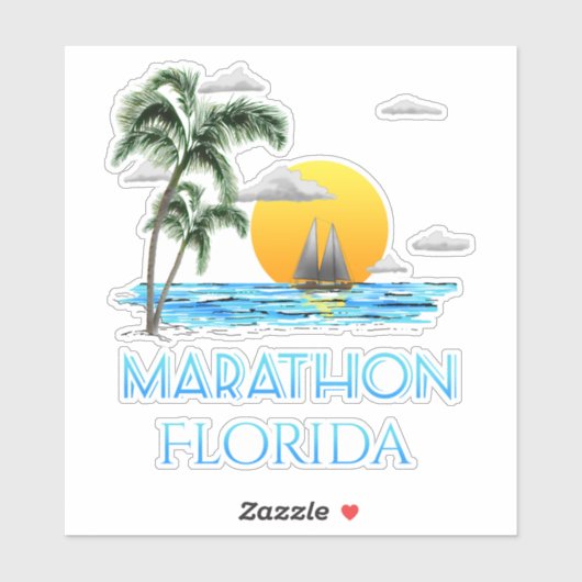Sailing Marathon Florida Sticker (Vel)