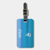 Sailing Monogrammed Bagagelabel (Voorkant verticaal)