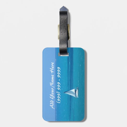 Sailing Monogrammed Bagagelabel (Achterkant verticaal)