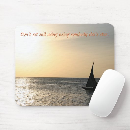 Sailing naar de Sunset - Mousepad Muismat (Met muis)