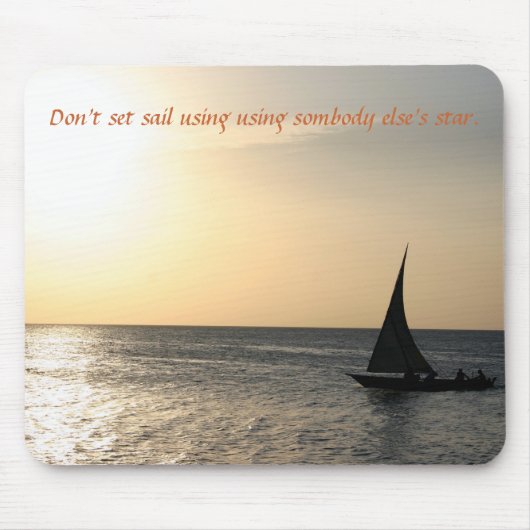 Sailing naar de Sunset - Mousepad Muismat (Voorkant)