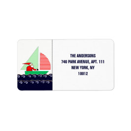Sailing Nautical Christmas Etiket