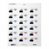 Sailing Nautical Christmas Etiket (Full Sheet)