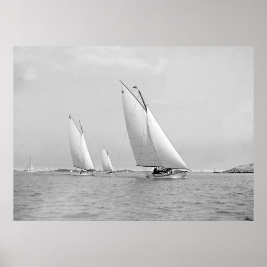 Sailing Near Marblehead, 1901 Poster (Voorkant)