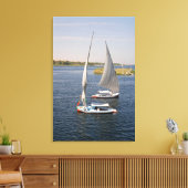 Sailing op de Nijl in Egypte Canvas Afdruk (Insitu (Woonkamer))