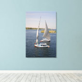 Sailing op de Nijl in Egypte Canvas Afdruk (Insitu (Houten vloer))
