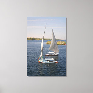 Sailing op de Nijl in Egypte Canvas Afdruk