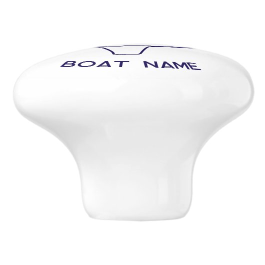 Sailing Personalized Boat Name Keramische Knop (Zijkant)