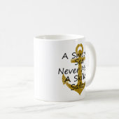 Sailing Quote Smooth Zee heeft nooit gesneden Sail Koffiemok (Voorkant rechts)